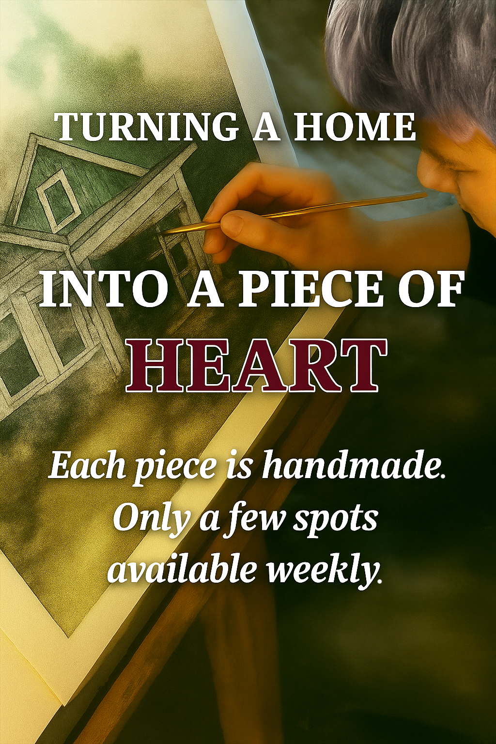 Handcrafted house portrait